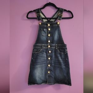 Girls Blue jean Overall dress 10/12